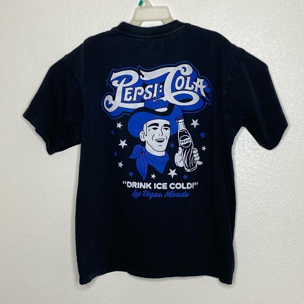 LANE SEVEN Men’s  Ring Spun 100% Combed Cotton T Shirt with Pepsi Print Size L